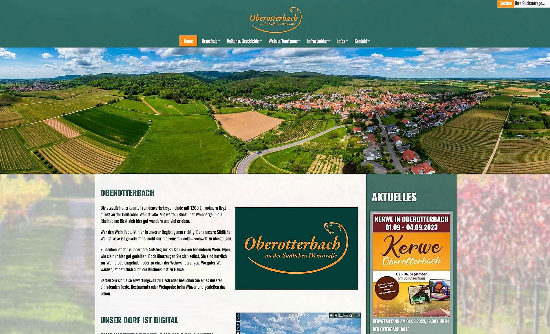 Ortsgemeinde Oberotterbach mit responsiven Webdesign