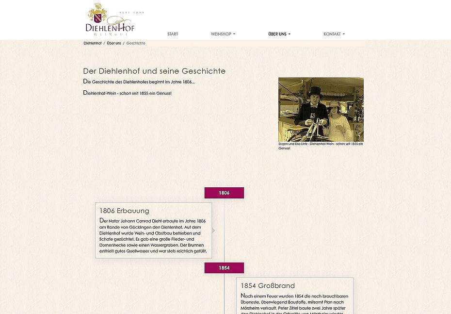 Weingut Diehlenhof Billigheim-Ingenheim - Geschiche