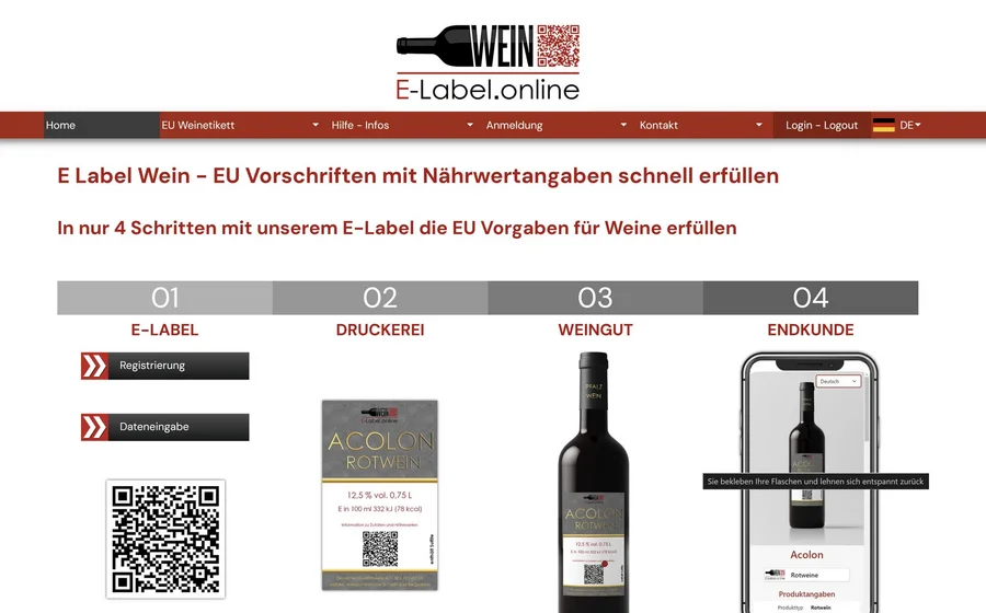 e-label.online das digitale Weinetikett