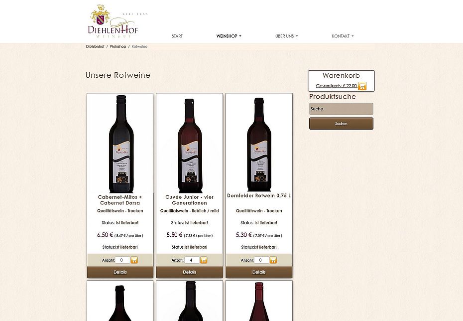 Weingut Diehlenhof Billigheim-Ingenheim - Wein Onlineshop