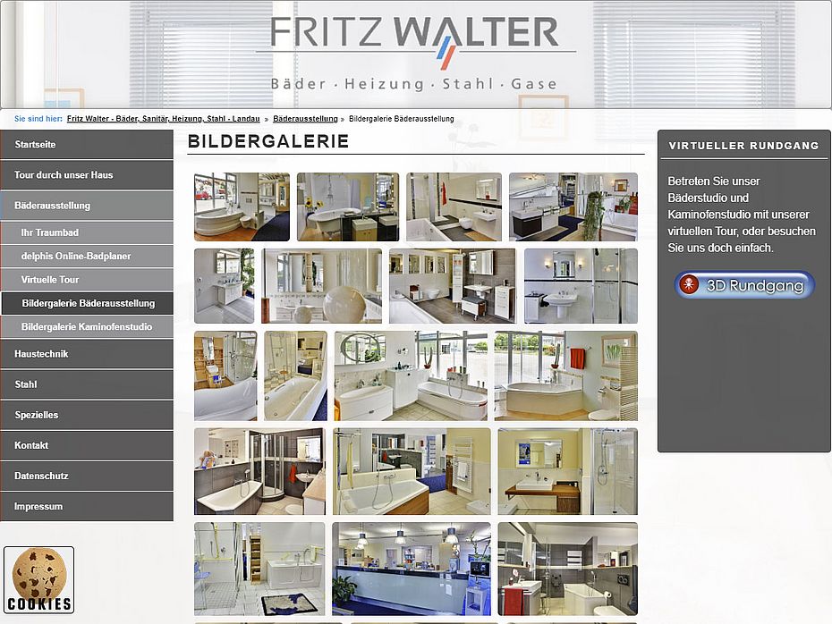 Webseite mit Bildergalerie von Fritz Walter Eisen u. Sanitärhandel in Landau in der Pfalz