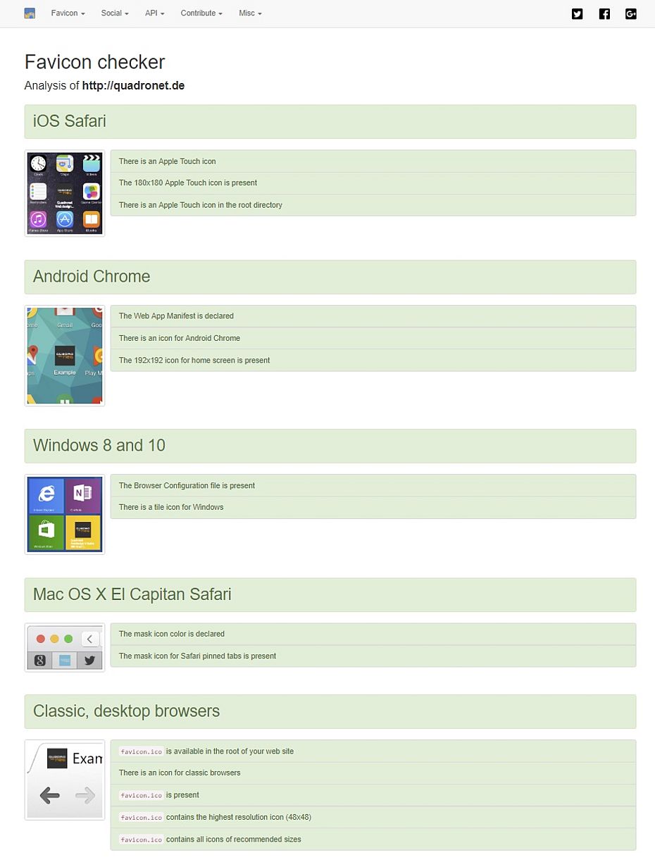 DAS KLEINE FAVICON - Favicon Prüfung